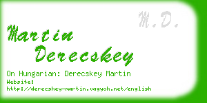 martin derecskey business card